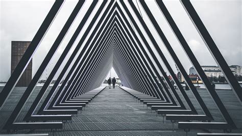 Wallpaper Architecture Triangle Structure People Geometric Hd