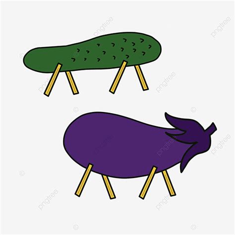 Obon Clipart Transparent Png Hd Obon Offering Cucumber And Eggplant