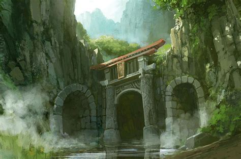 Mountain Gate From Million Lore Fantasy Landscape Fantasy Places