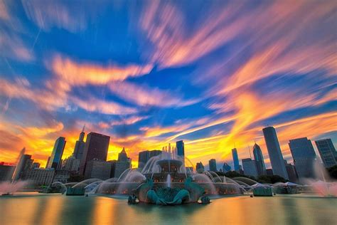 Long Exposure Chicago Sunset Photograph By Steve Kuzminski Pixels