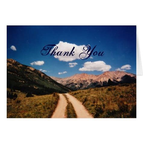 Personalized Thank You Card With Mountain View Zazzle