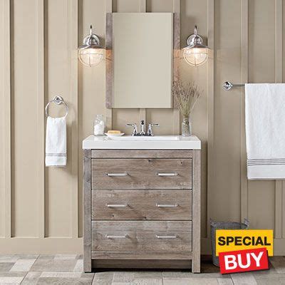 Bed bath and beyond bathroom cabinet. Vanity on sale at Home Depot for $199 | Home depot ...