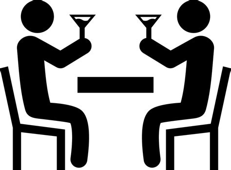 Couple Of Men Drinking In A Bar Svg Png Icon Free Download 36994