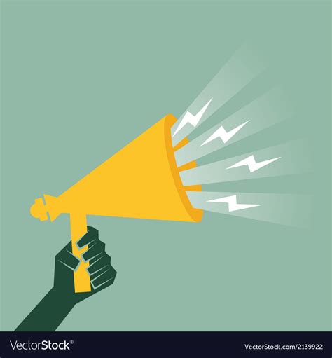 Hand Holding A Megaphone Royalty Free Vector Image