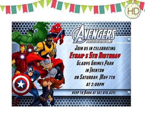 Free Avengers Birthday Invitation Templates Avengers Birthday