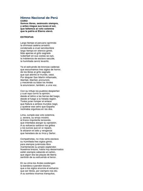 Himno Nacional De Perú
