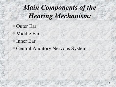 Ppt Anatomy And Physiology Of The Ear Hearing Powerpoint