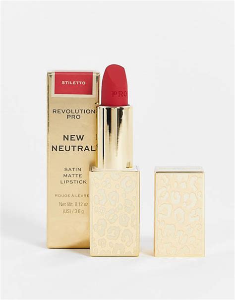 Revolution Pro New Neutral Satin Matte Lipstick Stiletto Asos
