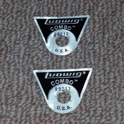 Vintage Ludwig Combo Drum Badges With Close Serial Numbers Reverb