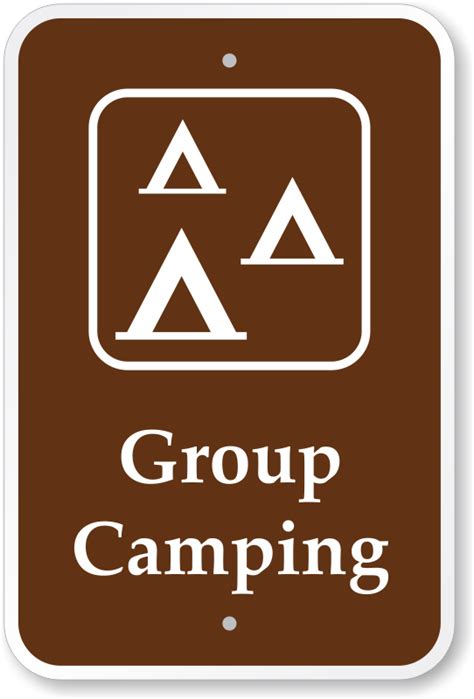 Group Camping Campground Sign With Graphic | Free Shipping, SKU: K-0612