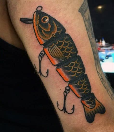 Manly Fishing Lure Tattoo On Arm Hook Tattoos Tattoos And Piercings