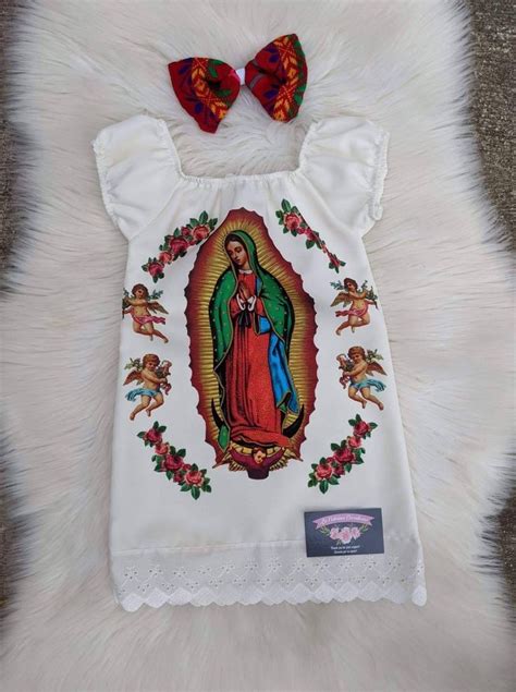 virgen de guadalupe dress with bow our lady of guadalupe dress vestido de la virgen de guadalupe