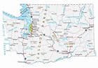 Washington State Map - Places and Landmarks - GIS Geography