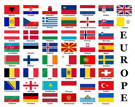Flags Of European Countries With Names