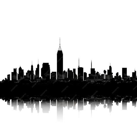 Premium Ai Image City Skyline Drawing Black And White Sketch