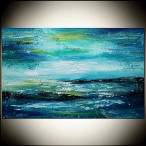Oil Painting Seascape Abstract Painting Blue Artwork Abstract Paintings