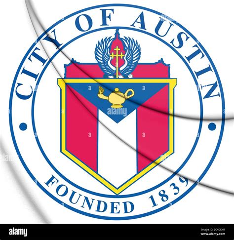 3d Seal Of Austin Texas Usa 3d Illustration Stock Photo Alamy