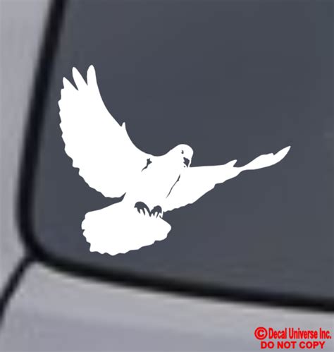 Dove Bird Vinyl Decal Sticker Car Window Wall Bumper Love Peace