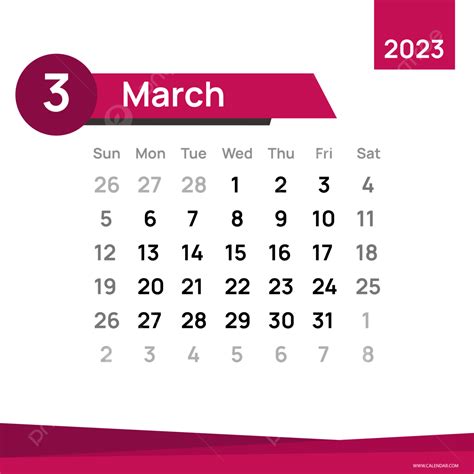 Blank Calendar March 2023 Printable Template Calendar