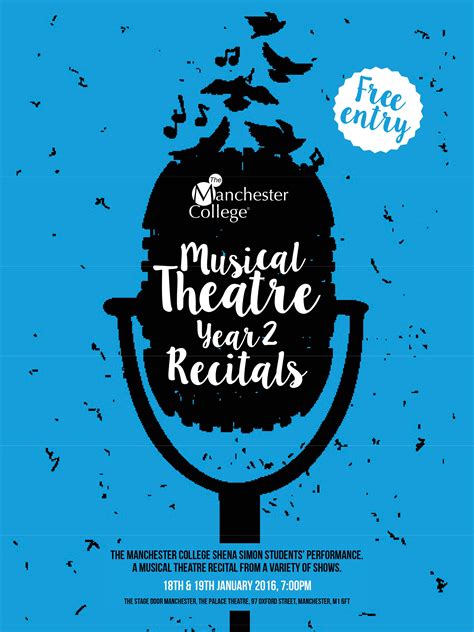 Poster For The Musical Theatre Year 2 Recitals Designed By Sarah