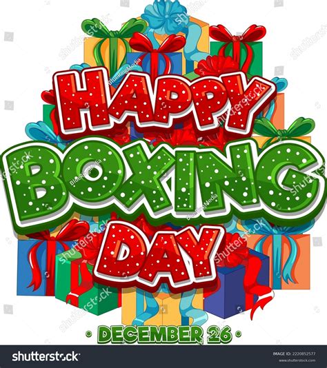 Happy Boxing Day Banner Design Illustration Stock Vector Royalty Free