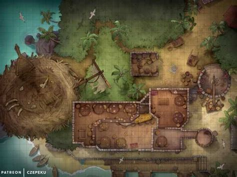 Czepekus First 20 Dnd Battlemaps Fantasy Map Pirate Tavern Dnd