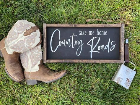 Take Me Home Country Roads Sign Country Roads Take Me Home Etsy Uk