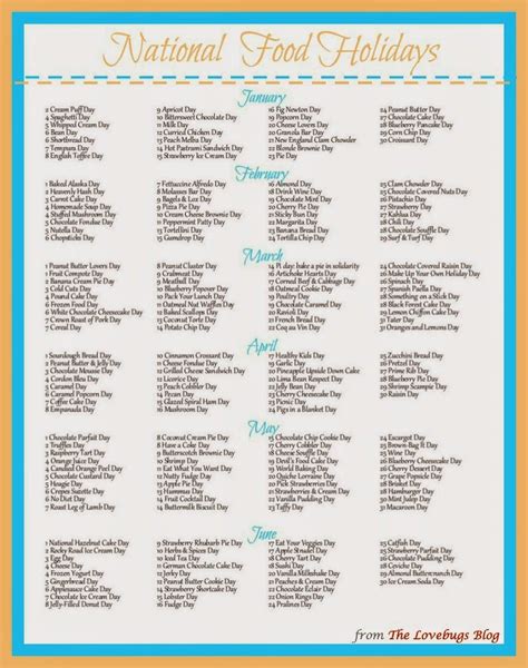 National thank god it's monday day. national food day calendar printable printable calendar ...