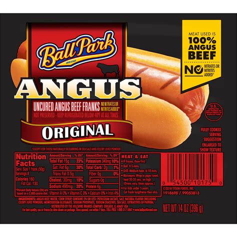 Ball Park Angus Beef Hot Dogs Original Length Shop Hot Dogs At H E B