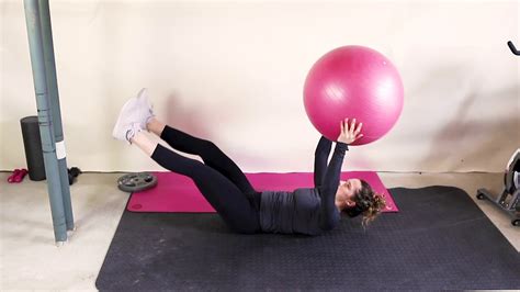 Exercise Ball Hands To Feet Pass Youtube