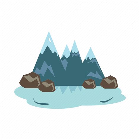 Lake Mountains Scenery Summit Winter Icon Download On Iconfinder