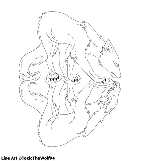 Free Wolf Line Art 7 By Toxicthewolf94 Ms Paint By Prettywolfbeta On