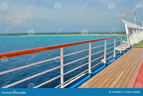 Deck And Rail On A Cruise Ship Stock Image Image Of Cruise Liner