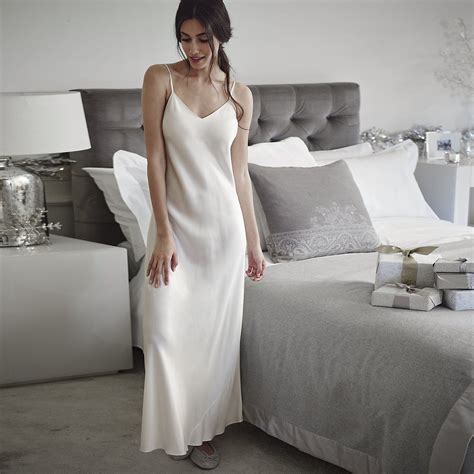 Long Silk Nightie Porcelain From The White Company Silk Nightwear Nightgowns For Women
