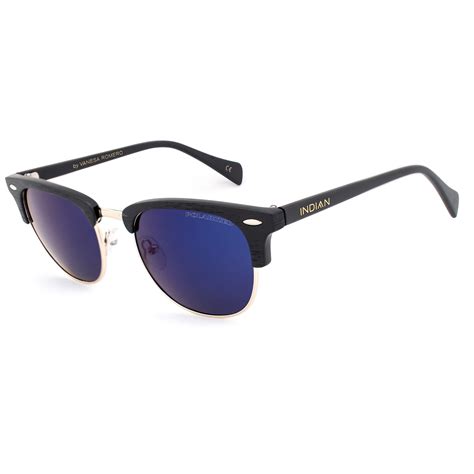 Indian Sunglasses Polarized Fashion Sun Glasses Indian Black Mirrored Blue Unisex Men And