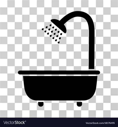 bath line shower vector illustration isolated on bathtub outline style design designed for web