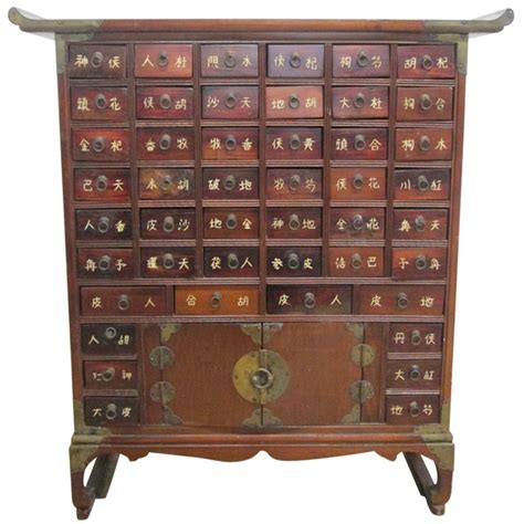 1stdibs Vintage Asian Herbal Apothecary Cabinet Asian Furniture