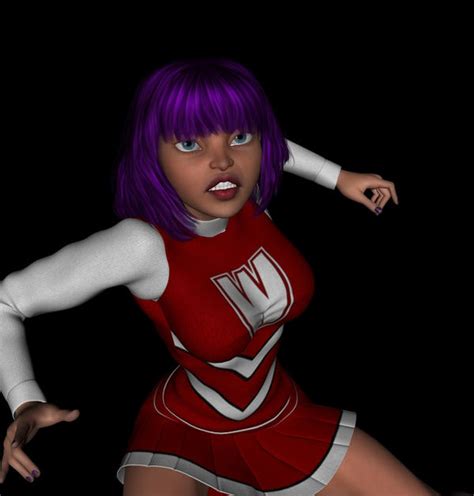 3d Toon Cheerleader Battle Ready By Officialhocc On Deviantart