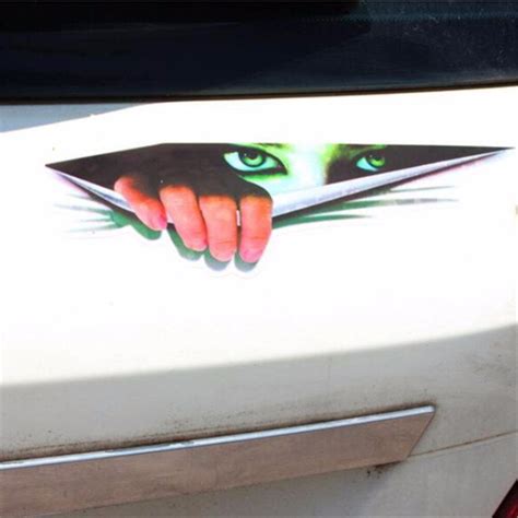 Car Styling Funny Car Sticker 3d Eyes Peeking Monster Sticker