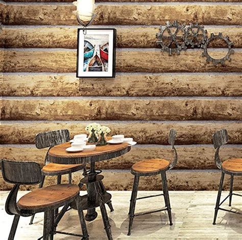 Jasmine Xdl Store Log Wood Wood Grain Wood Bark Veneer Wallpaper Bar