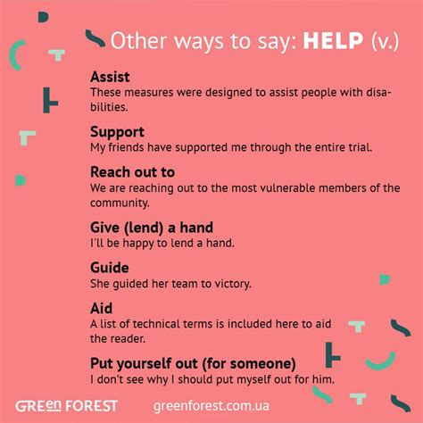 Synonyms To The Word Help Other Ways To Say Help Синонимы к