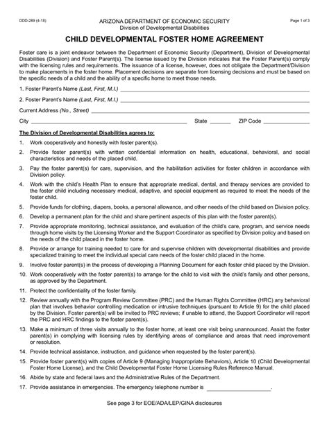 Form Ddd 289 Fill Out Sign Online And Download Fillable Pdf Arizona