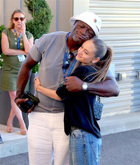 heidi klum s daughter leni 18 links up with dad seal at the us open after dropping out of