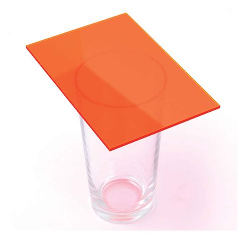 Fluorescent Cast Acrylic 3mm Sheet Neon Orange 600 X 400mm Fluorescent Orange Acrylic Sheets