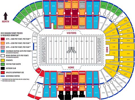 University Of Minnesota Football Stadium Seating Chart