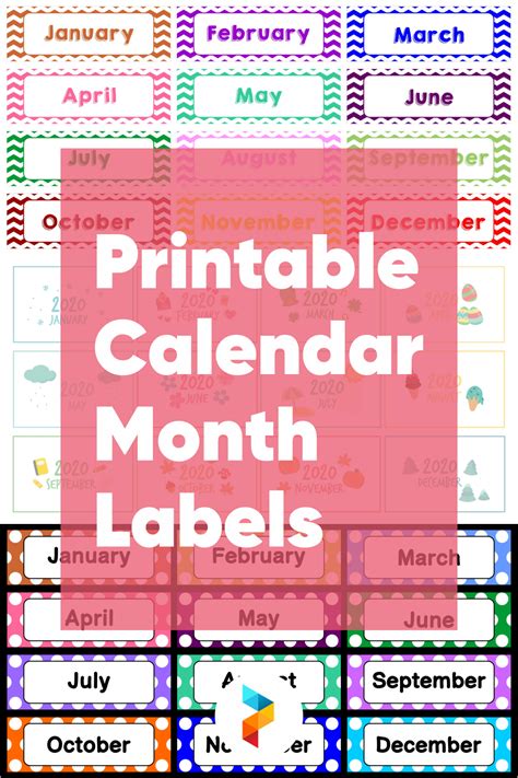 Printable Calendar Month Labels Printable Calendar Monthly Calendar