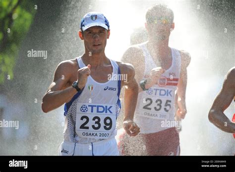 Italys Diego Cafagna Competes On Mens 50 Kilometers Race Walk Final