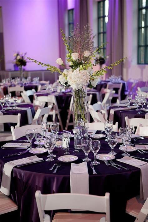 See more ideas about wedding, wedding inspiration, dream wedding. Plum purple and grey elegant wedding color ideas 12 | Silver wedding decorations, Purple wedding ...