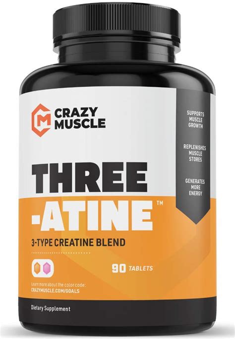 Crazy Muscle Creatine Monohydrate Pills Keto Friendly Muscle Builder 1