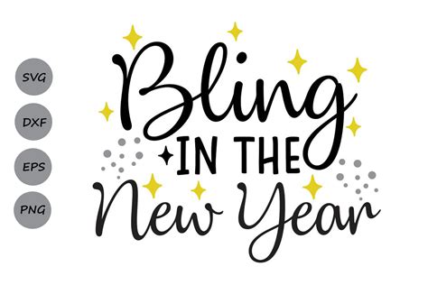 bling in the new year svg, new years eve svg, new years svg. (184604